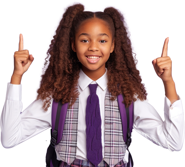 cheerful-schoolgirl-school-uniform-with-tie-vest-pointing-upwards-with-both-hands-expressing-excitement-happiness-2
