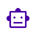 purple robot on white circle