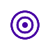purple target on white circle