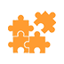 puzzle pieces orange