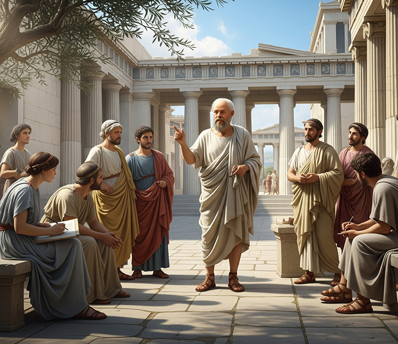 socrates with students